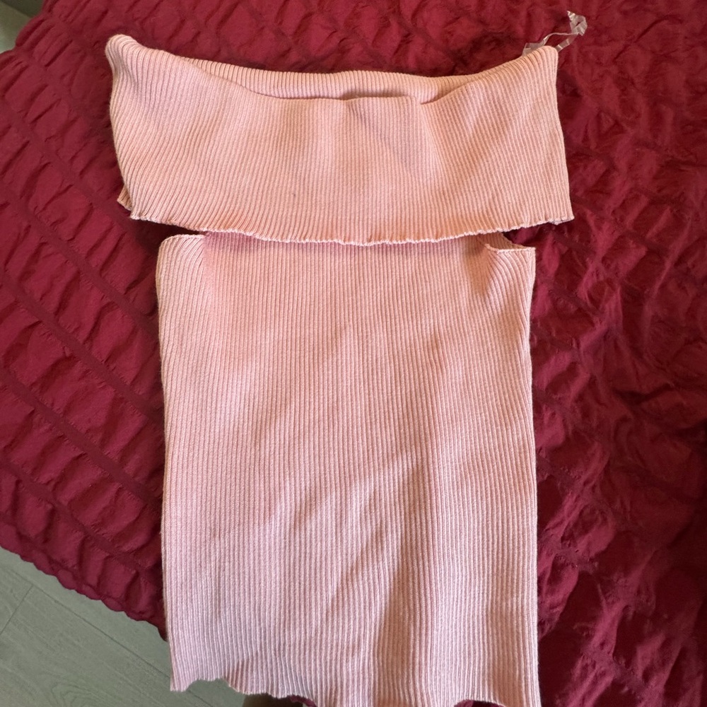 Almost Famous Pink Off-Shoulder Top
